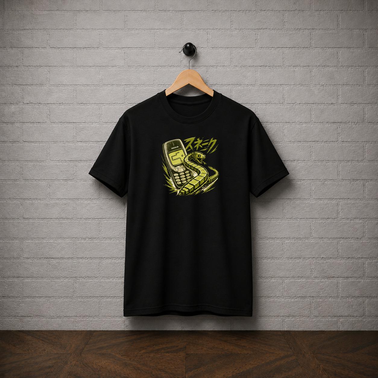 Nokia Snake T-Shirt, Retro Mobile Phone Gaming Tee, 90s Nostalgia Graphic Shirt