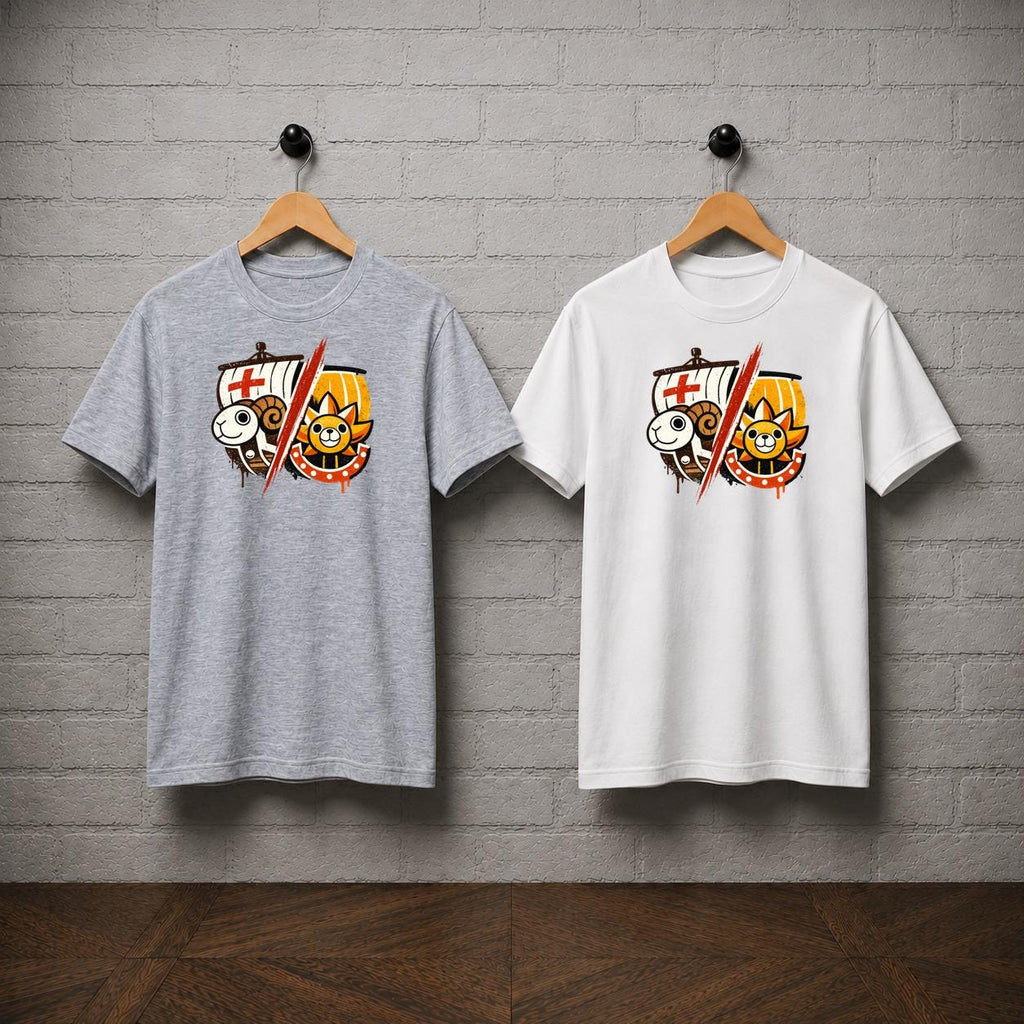 One Piece Ship T-Shirt, Going Merry Thousand Sunny Anime Tee