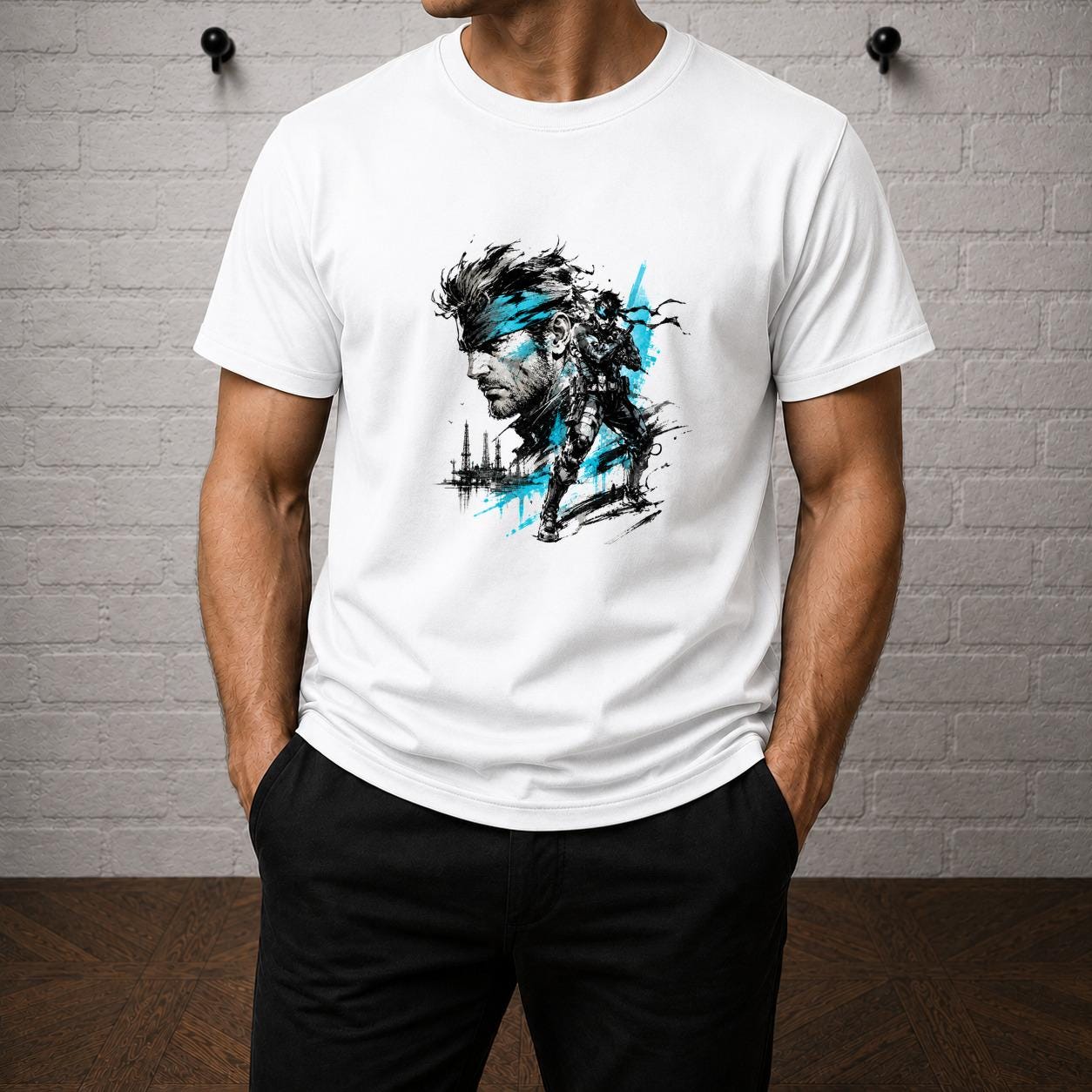 Metal Gear Solid T-Shirt, Solid Snake Stealth Action Tee, Gamer Graphic Shirt