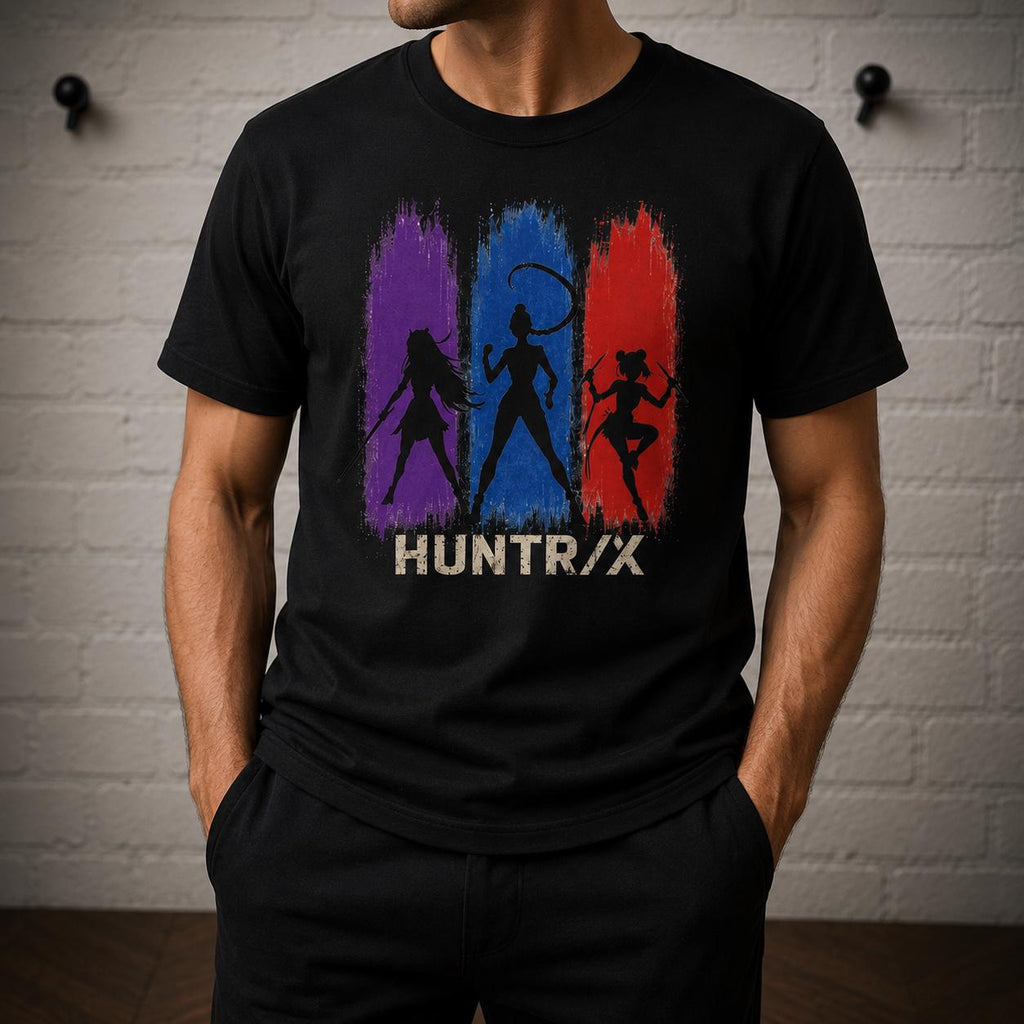 HUNTR/X T-Shirt, KPop Demon Hunters Graphic Tee, Anime Fantasy Streetwear