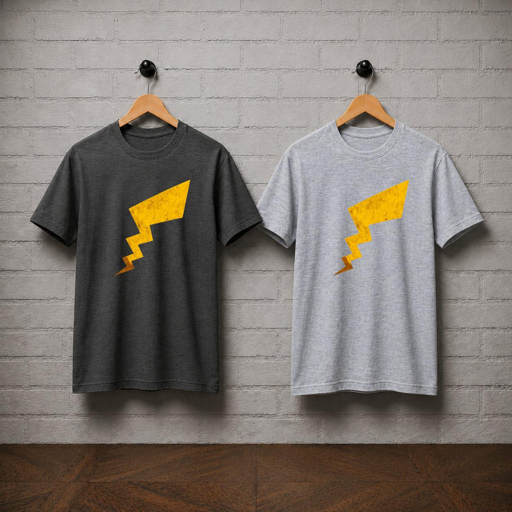 Pika Tail T-Shirt, Minimalist Electric Mouse Anime Tee, Gamer Streetwear
