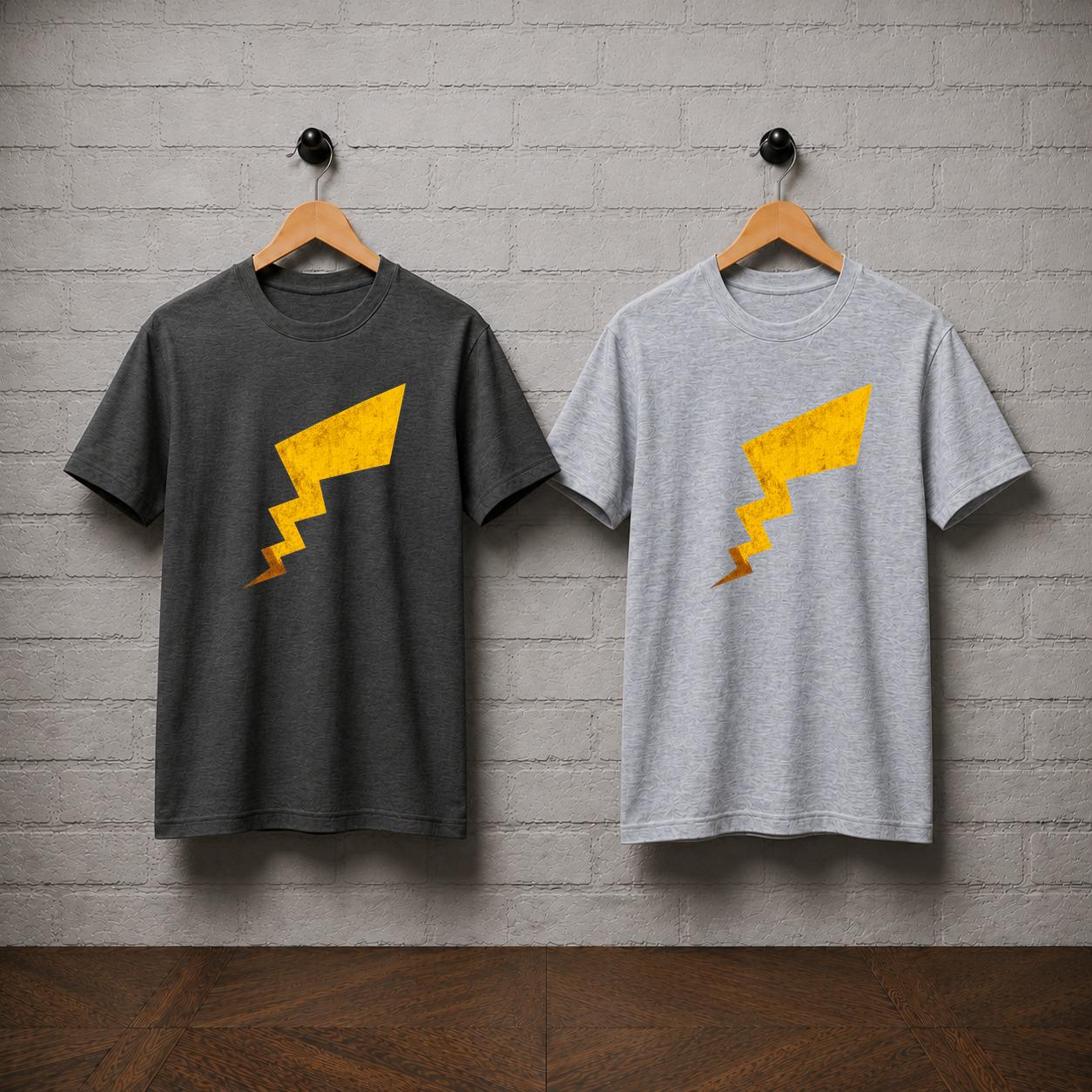 Pika Tail T-Shirt, Minimalist Electric Mouse Anime Tee, Gamer Streetwear