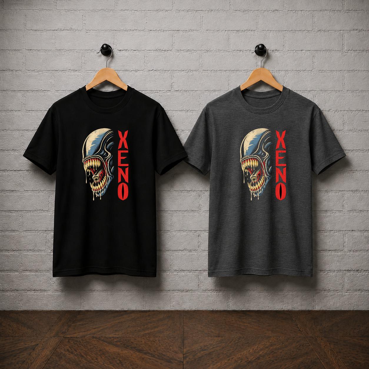 Xenomorph T-Shirt, Alien Horror Movie Shirt, Sci Fi Monster Graphic Tee, Retro Space Horror