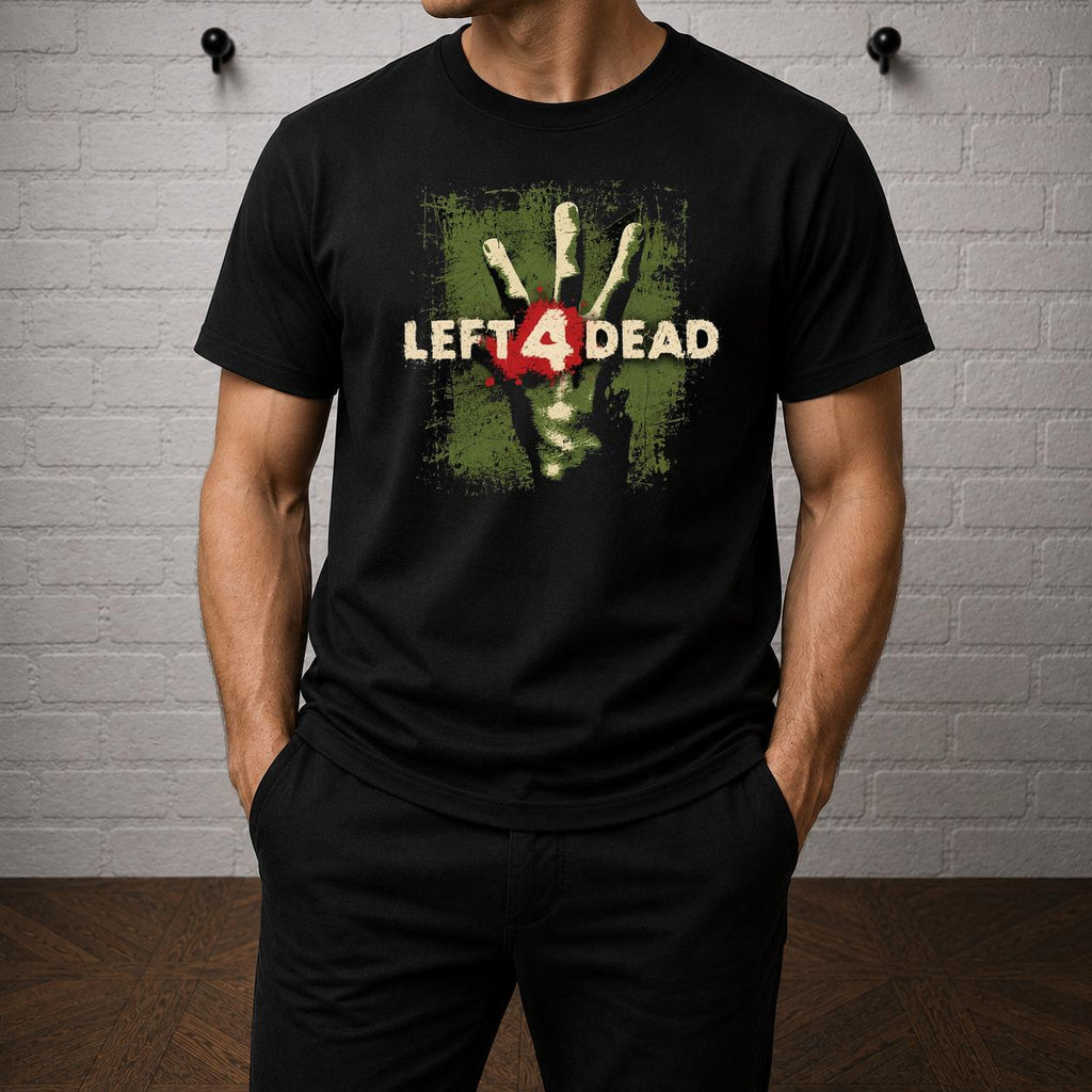 Left 4 Dead T-Shirt, Zombie Survival Game Shirt, Co Op Horror Shooter Tee, Infected Hand Graphic Shirt, Gamer Gift