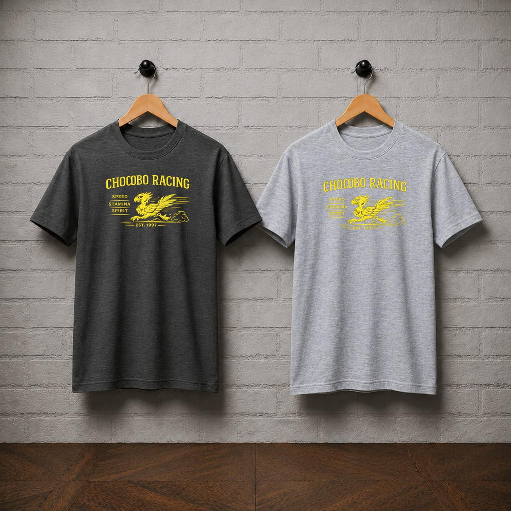Chocobo Racing T-Shirt, Final Fantasy Inspired Retro Gaming Tee