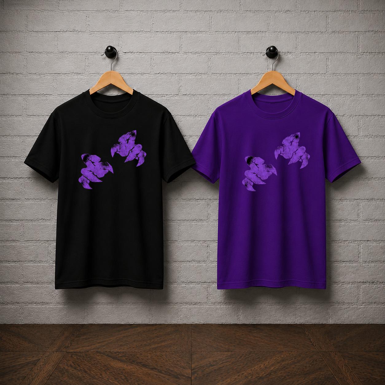 Haunter Inspired Purple Ghost Hands T-Shirt, Spooky Anime Gamer Tee