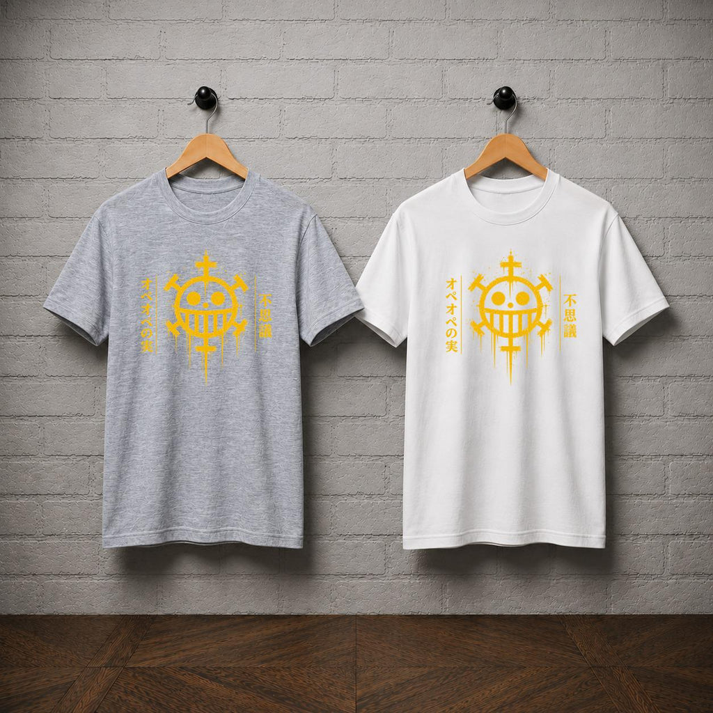 Trafalgar Law Heart Pirates Anime T-Shirt, One Piece Manga Graphic Tee