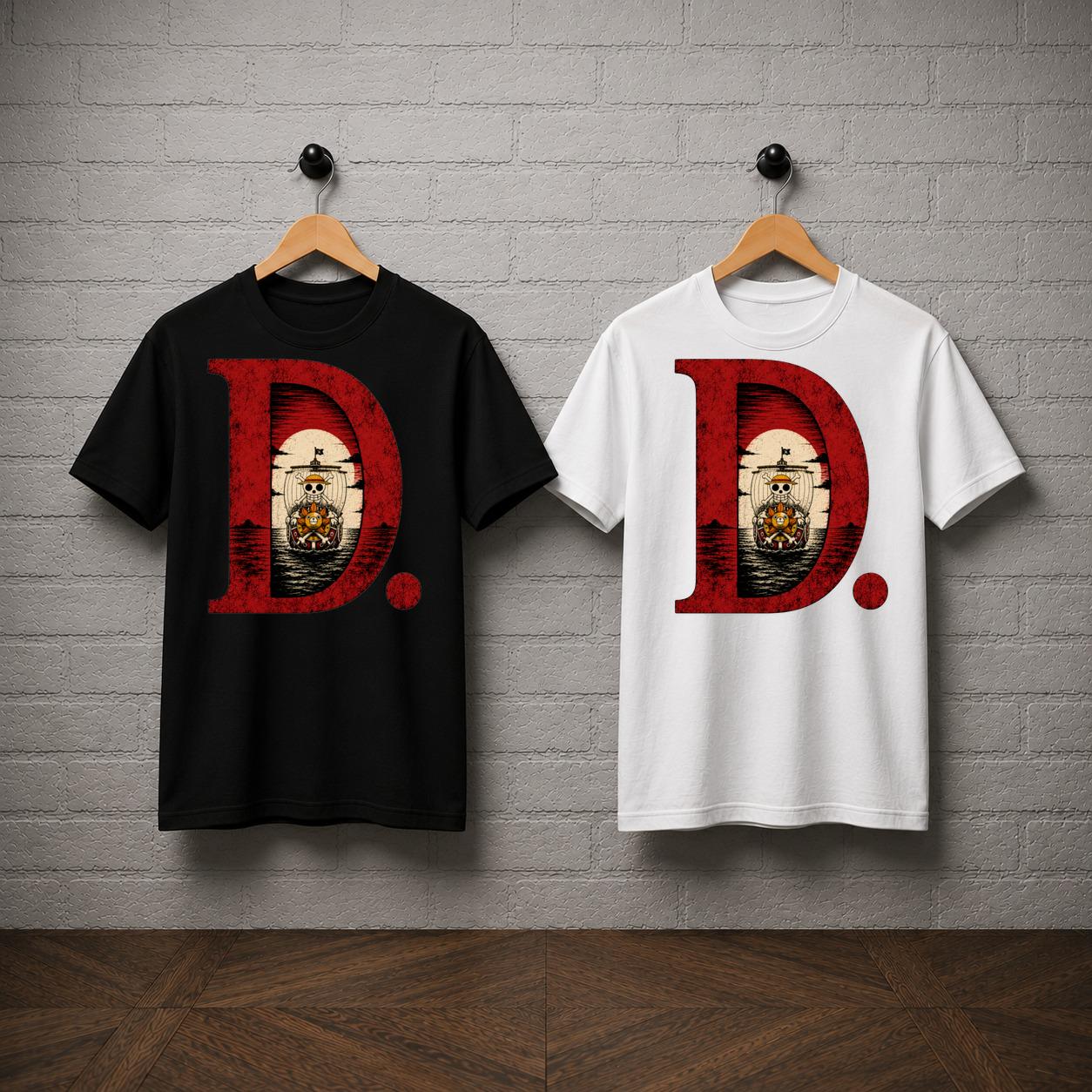 One Piece Anime T-Shirt, Will of D Pirate Ship Graphic Tee