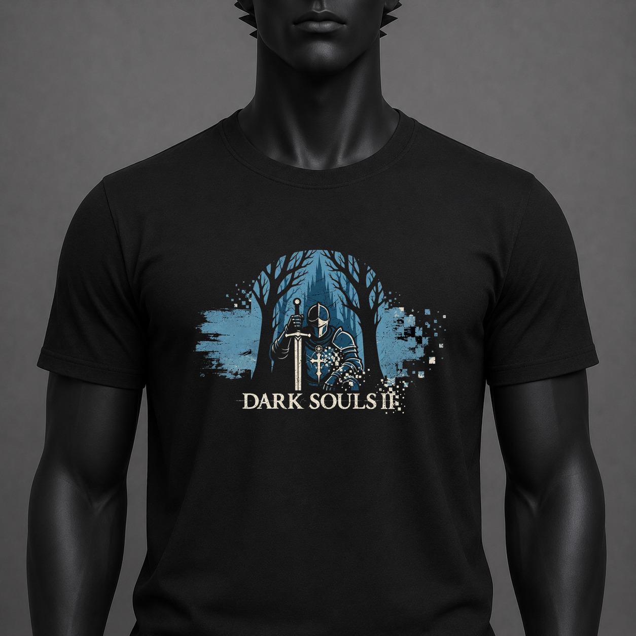 Dark Souls II Knight T-Shirt, Armored Knight Fantasy RPG Graphic Tee