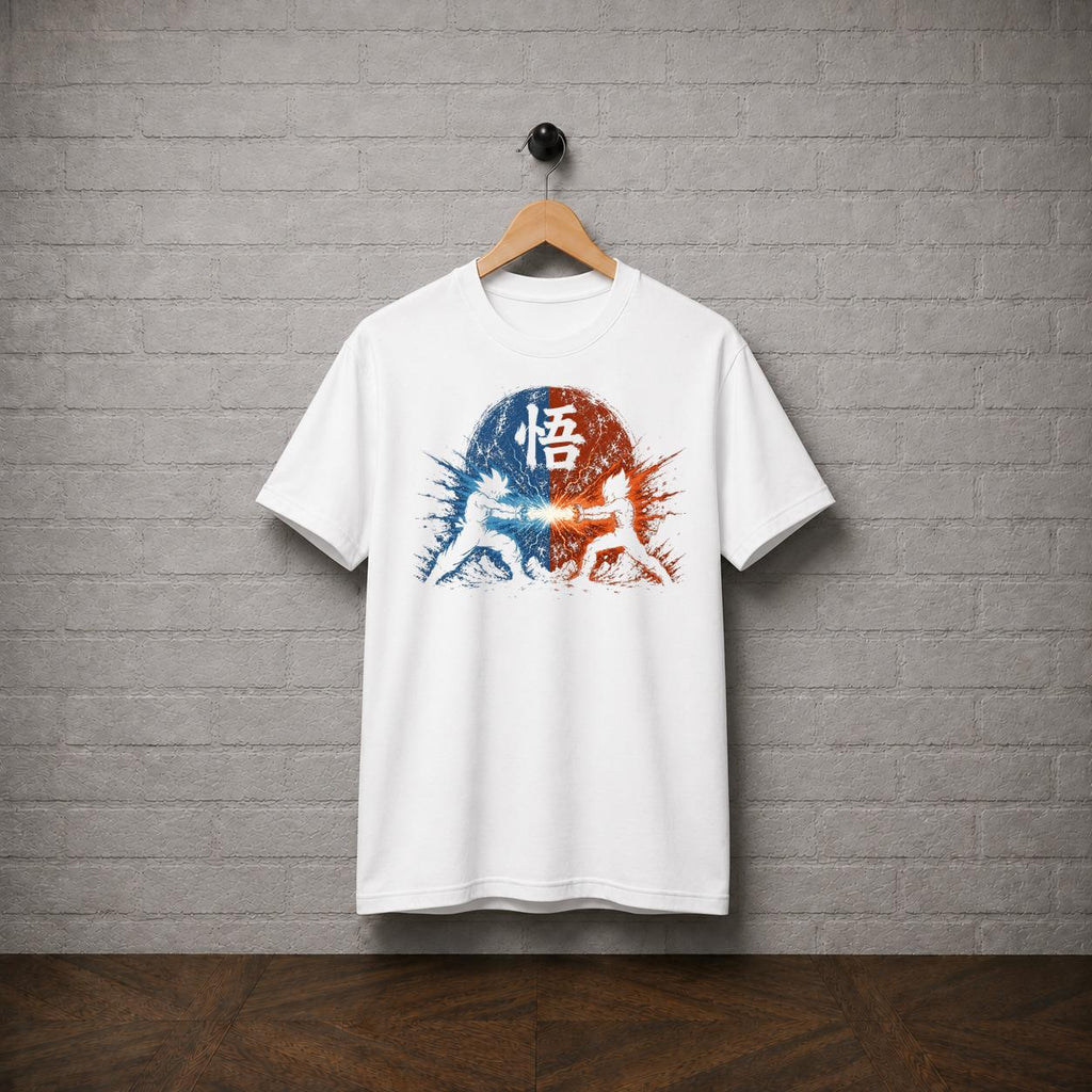 Goku vs Vegeta T-Shirt, Dragon Ball Z Shirt, Saiyan Beam Clash Anime Tee, DBZ Battle Manga Graphic Shirt