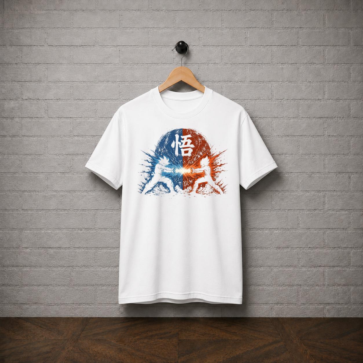 Goku vs Vegeta T-Shirt, Dragon Ball Z Shirt, Saiyan Beam Clash Anime Tee, DBZ Battle Manga Graphic Shirt