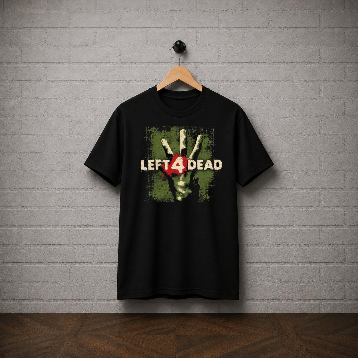 Left 4 Dead T-Shirt, Zombie Survival Game Shirt, Co Op Horror Shooter Tee, Infected Hand Graphic Shirt, Gamer Gift