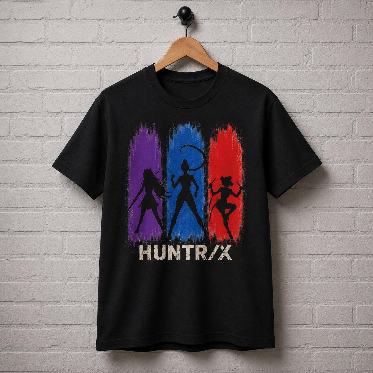 HUNTR/X T-Shirt, KPop Demon Hunters Graphic Tee, Anime Fantasy Streetwear