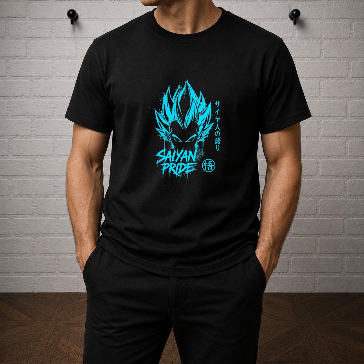 Vegeta Saiyan Pride T-Shirt, Dragon Ball Z Anime Graphic Tee