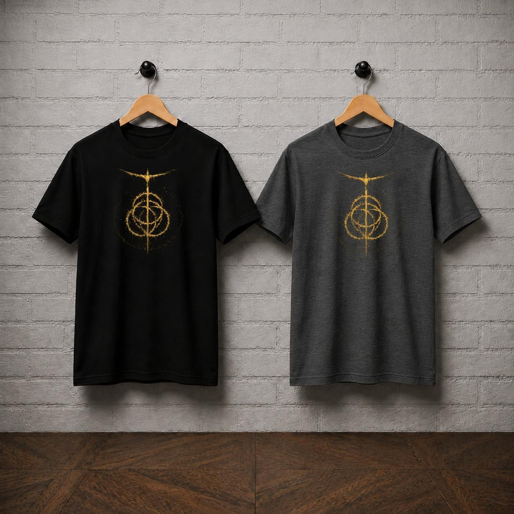 Elden Ring T-Shirt, Golden Order Sigil Shirt, Tarnished Dark Fantasy Tee, Soulslike RPG Graphic Shirt