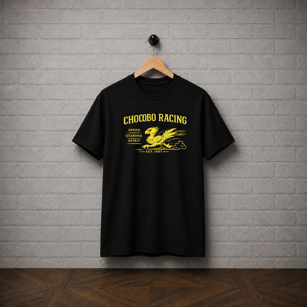 Chocobo Racing T-Shirt, Final Fantasy Inspired Retro Gaming Tee