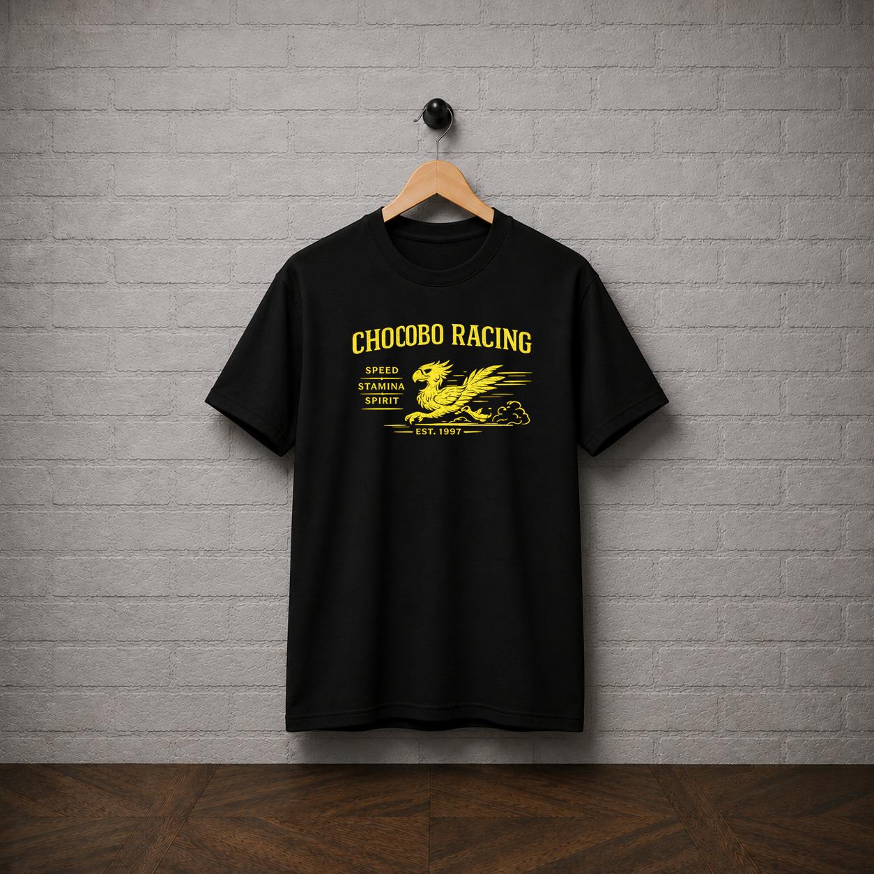 Chocobo Racing T-Shirt, Final Fantasy Inspired Retro Gaming Tee
