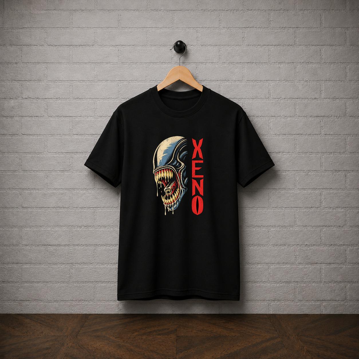 Xenomorph T-Shirt, Alien Horror Movie Shirt, Sci Fi Monster Graphic Tee, Retro Space Horror