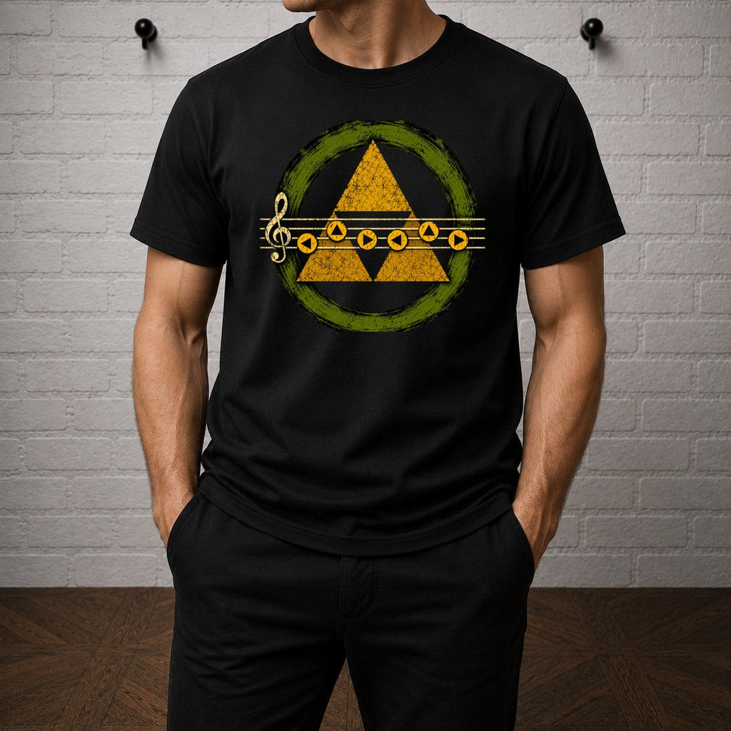 Zelda Song Time T-Shirt, Ocarina Music Notes Tee, Hyrule Gamer Graphic Shirt