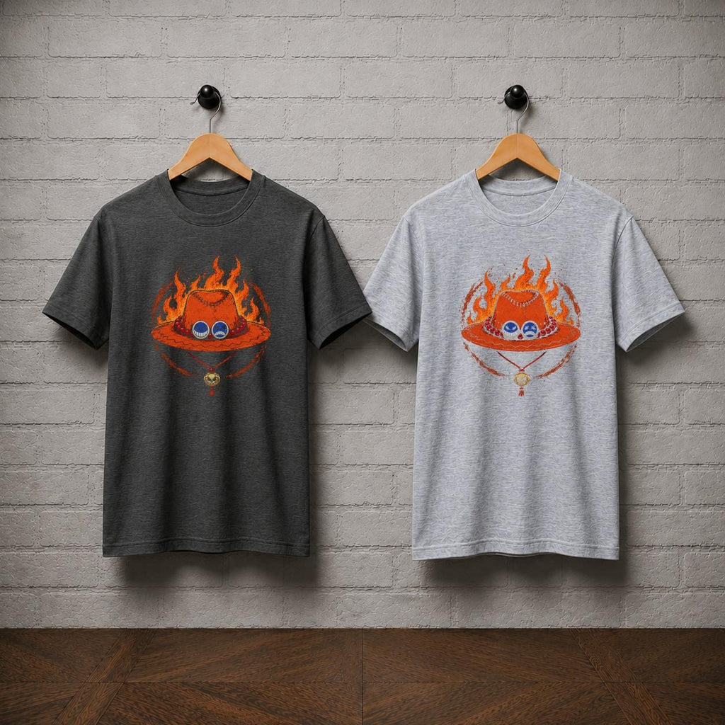 Ace Hat T-Shirt, One Piece Shirt, Portgas D Ace Anime Tee, Fire Fist Manga Graphic Shirt
