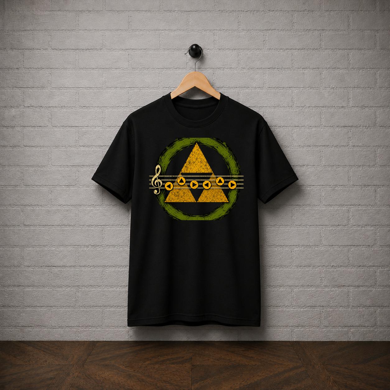 Zelda Song Time T-Shirt, Ocarina Music Notes Tee, Hyrule Gamer Graphic Shirt