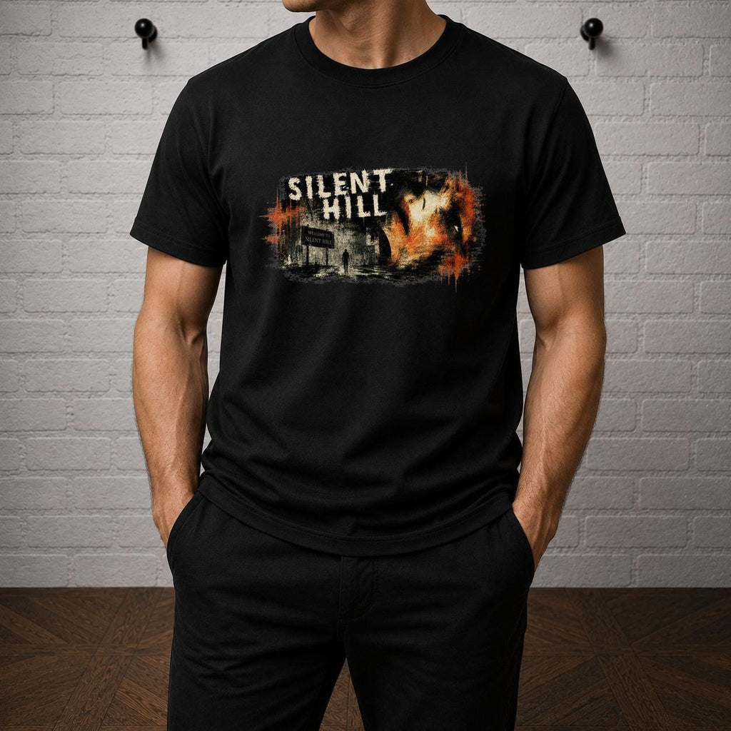 Silent Hill Horror T-Shirt, Pyramid Head Retro Gamer Tee
