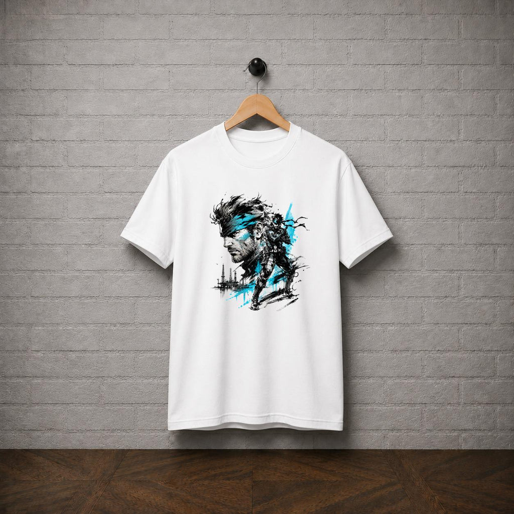 Metal Gear Solid T-Shirt, Solid Snake Stealth Action Tee, Gamer Graphic Shirt