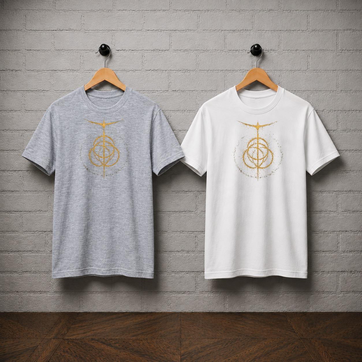 Elden Ring T-Shirt, Golden Order Sigil Shirt, Tarnished Dark Fantasy Tee, Soulslike RPG Graphic Shirt