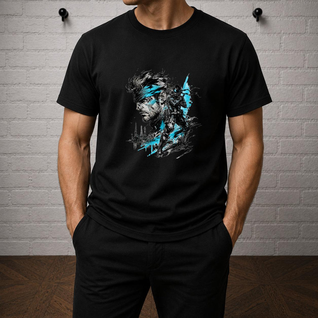 Metal Gear Solid T-Shirt, Solid Snake Stealth Action Tee, Gamer Graphic Shirt