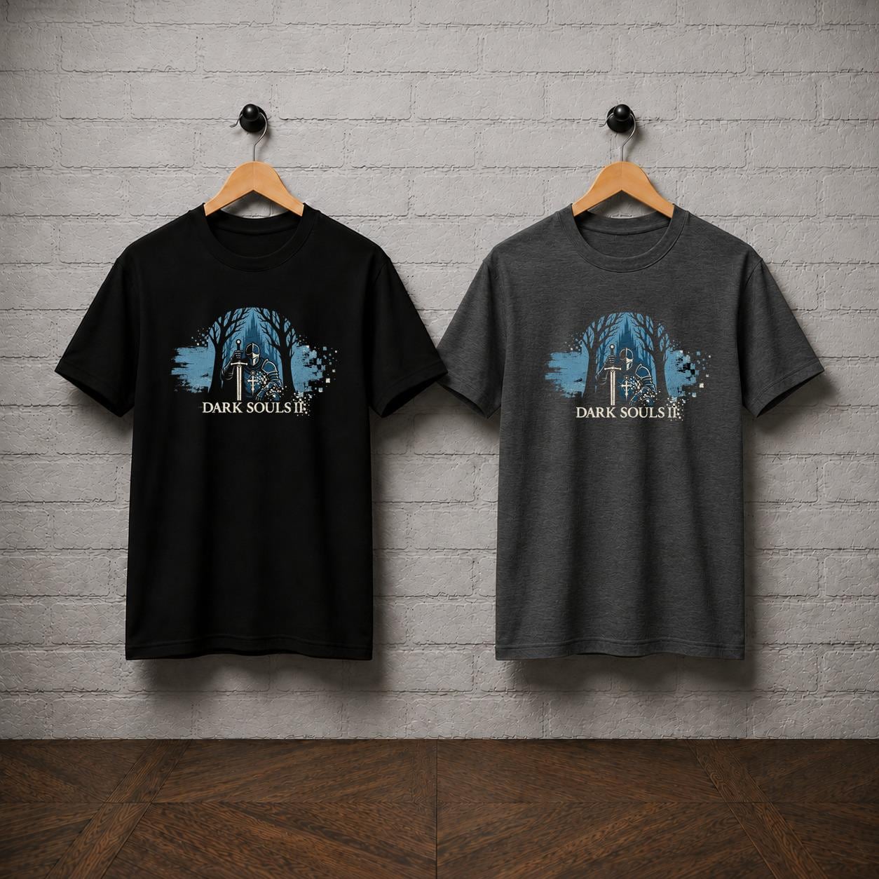 Dark Souls II Knight T-Shirt, Armored Knight Fantasy RPG Graphic Tee