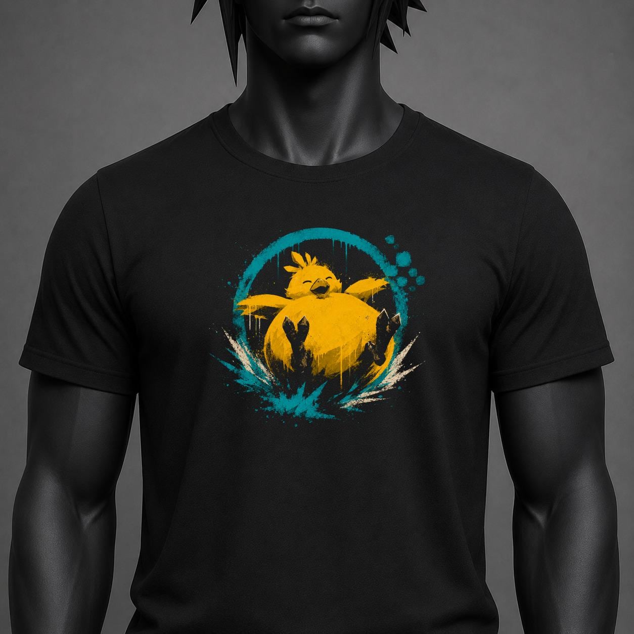 Fat Chocobo T-Shirt, Final Fantasy Shirt, Cute Chocobo JRPG Graphic Tee, Retro PlayStation