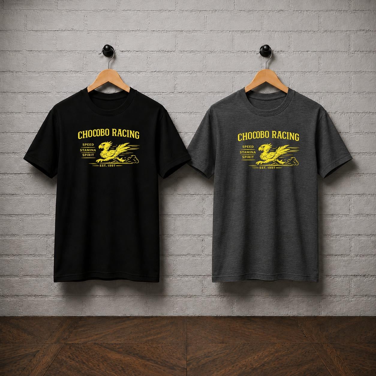Chocobo Racing T-Shirt, Final Fantasy Inspired Retro Gaming Tee