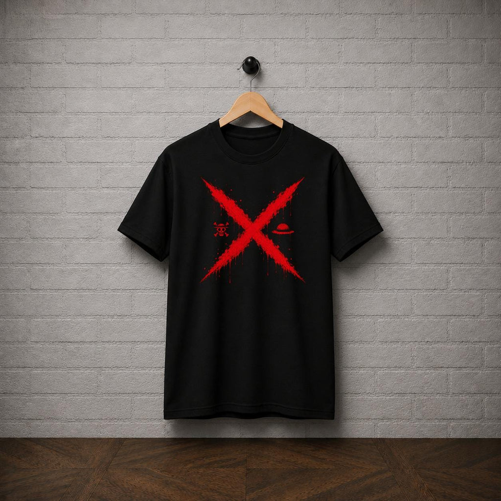 Luffy Scar T-Shirt, One Piece Anime Graphic Tee, Straw Hat Pirate Streetwear