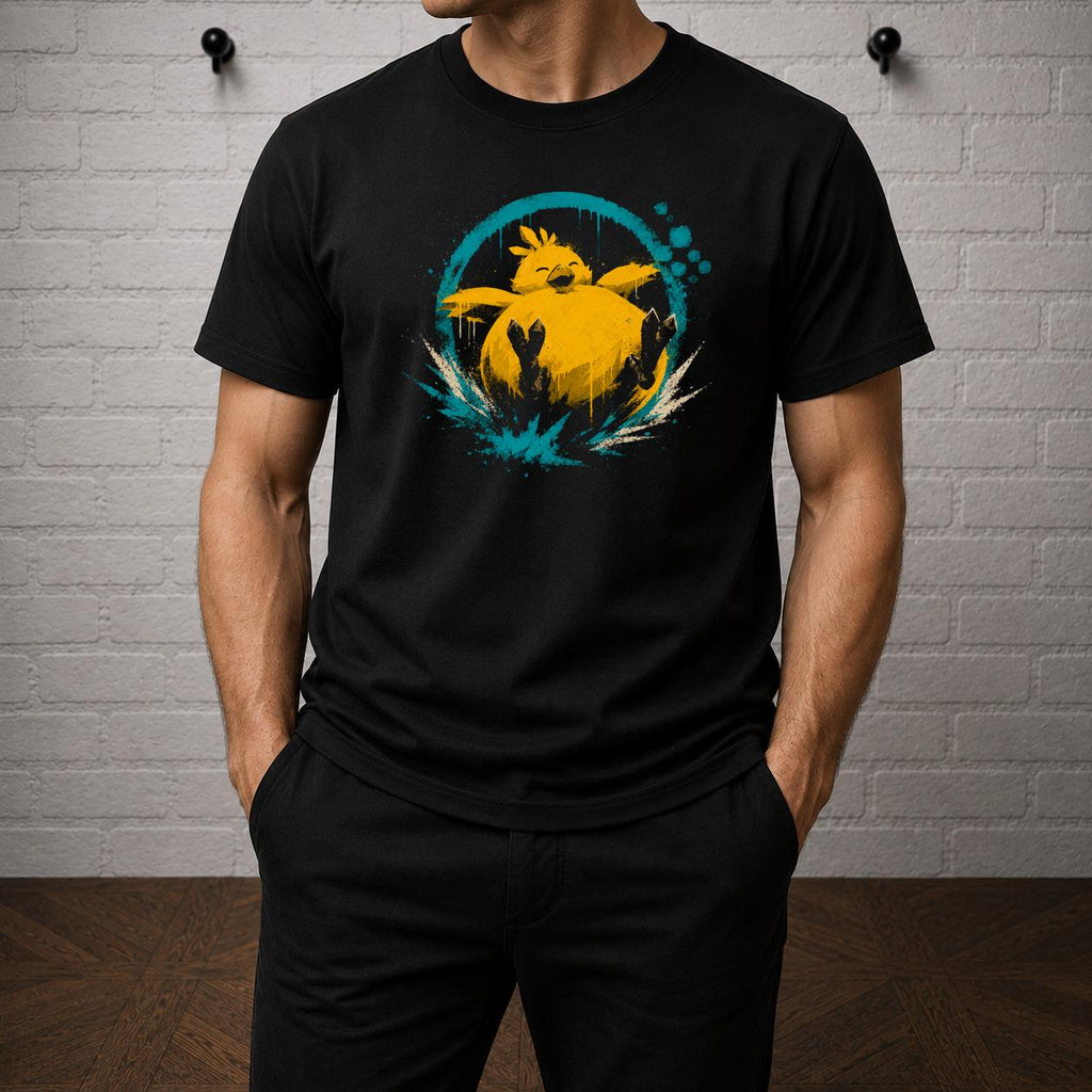 Fat Chocobo T-Shirt, Final Fantasy Shirt, Cute Chocobo JRPG Graphic Tee, Retro PlayStation