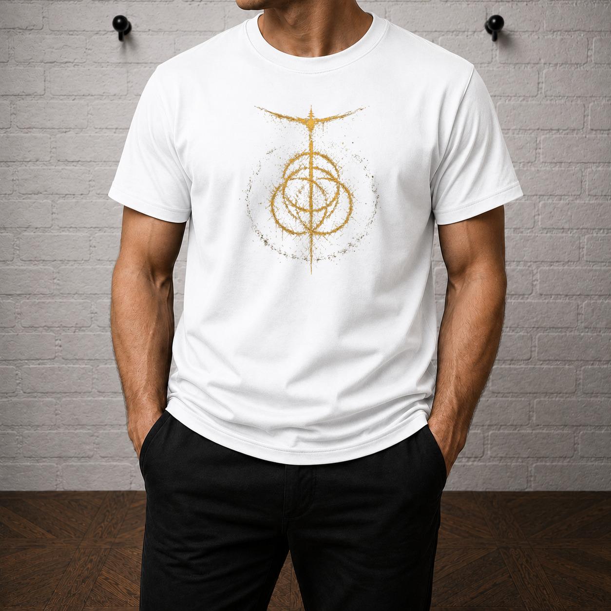 Elden Ring T-Shirt, Golden Order Sigil Shirt, Tarnished Dark Fantasy Tee, Soulslike RPG Graphic Shirt