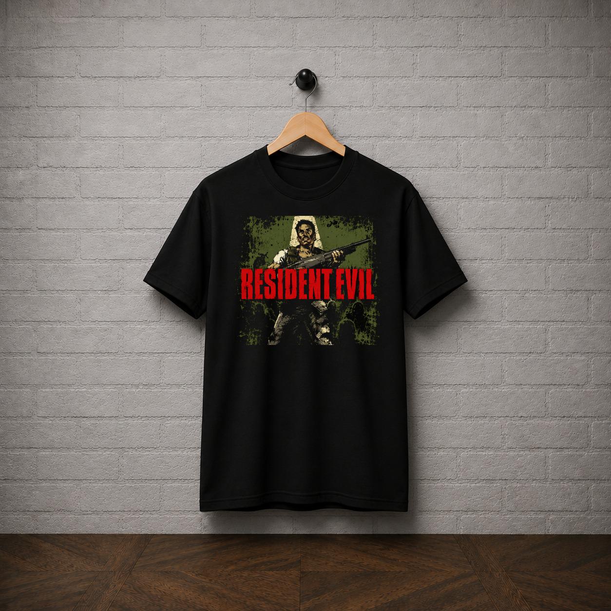 Resident Evil Barry Burton T-Shirt, Survival Horror Game Tee