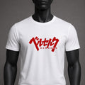 Berserk Logo T-Shirt, Guts Manga Shirt, Red Japanese Anime Tee, Dark Fantasy Graphic Shirt