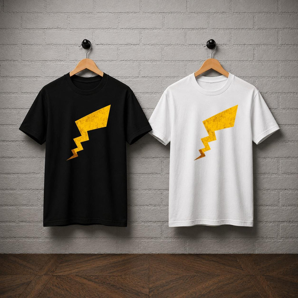 Pika Tail T-Shirt, Minimalist Electric Mouse Anime Tee, Gamer Streetwear