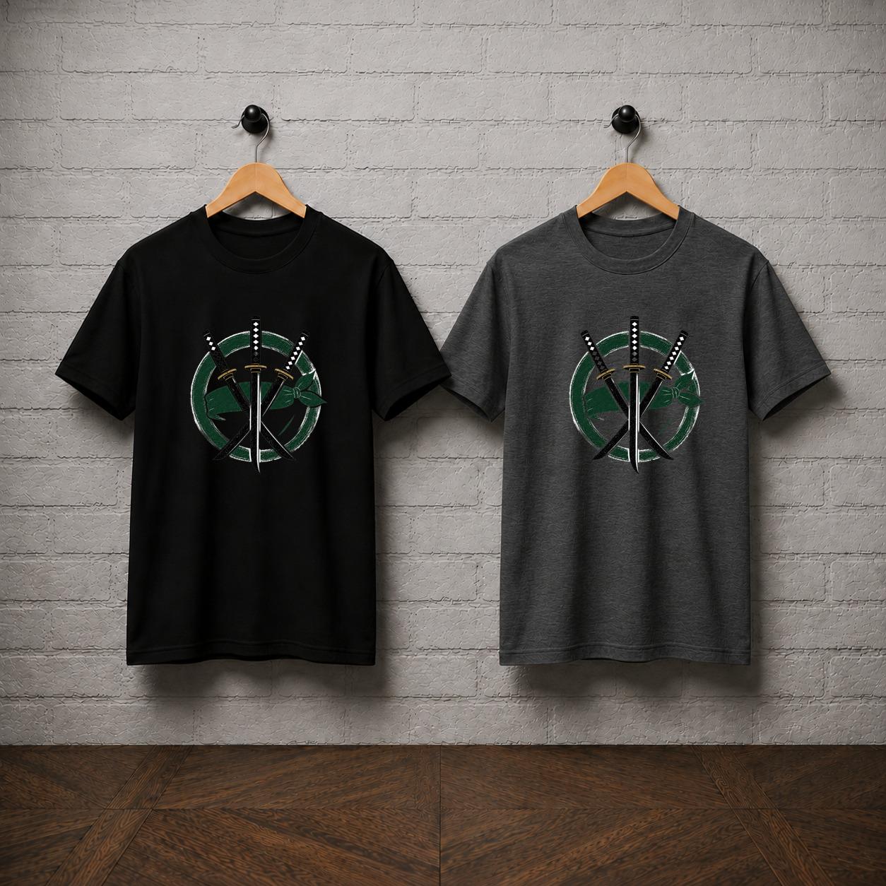 One Piece Zoro Three Sword Anime T-Shirt, Manga Graphic Tee