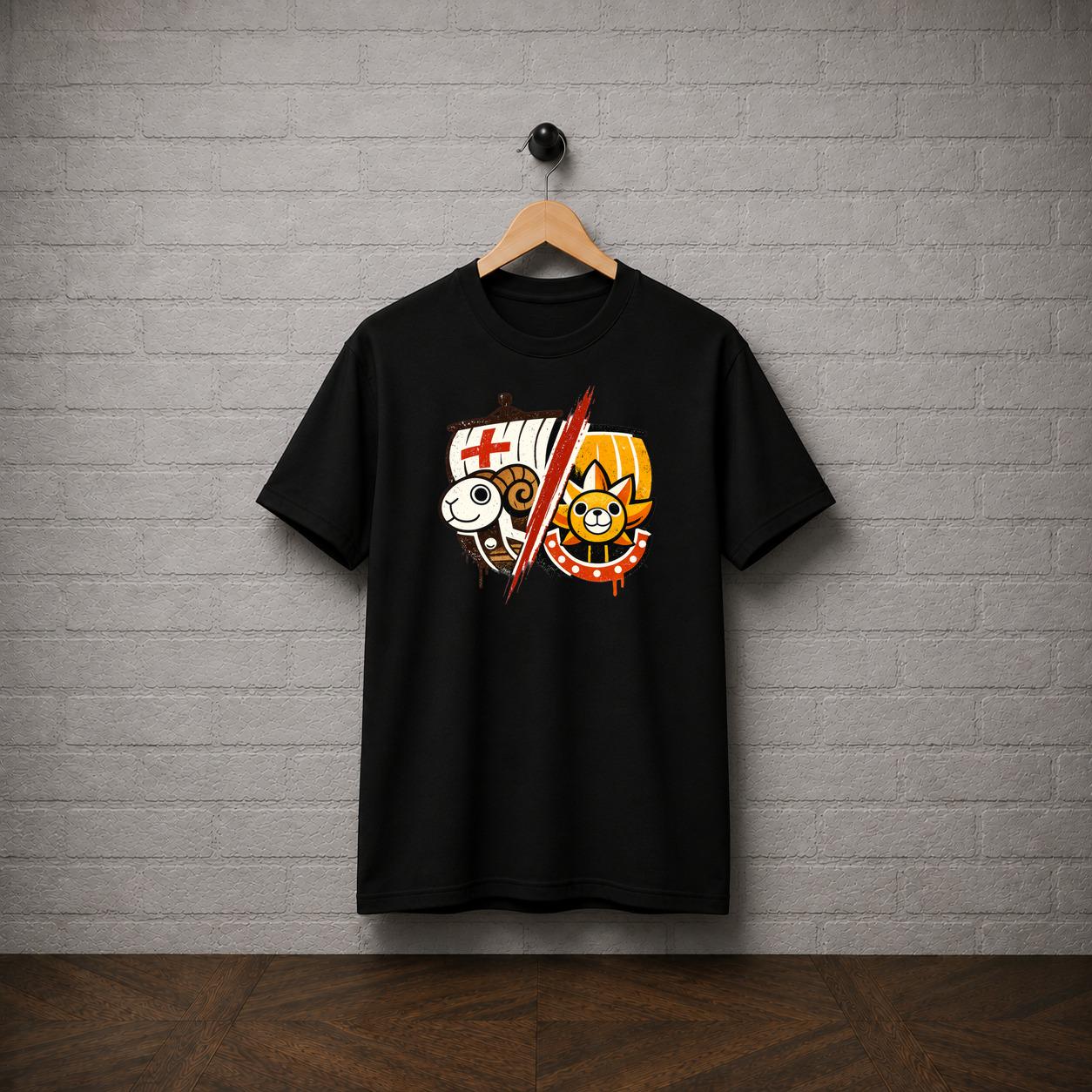 One Piece Ship T-Shirt, Going Merry Thousand Sunny Anime Tee