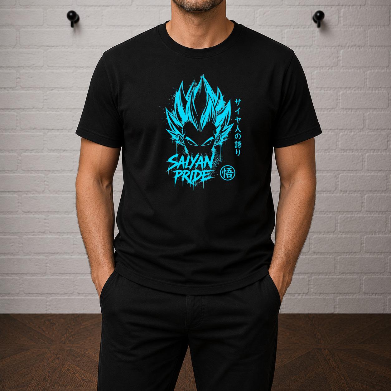 Vegeta Saiyan Pride T-Shirt, Dragon Ball Z Anime Graphic Tee