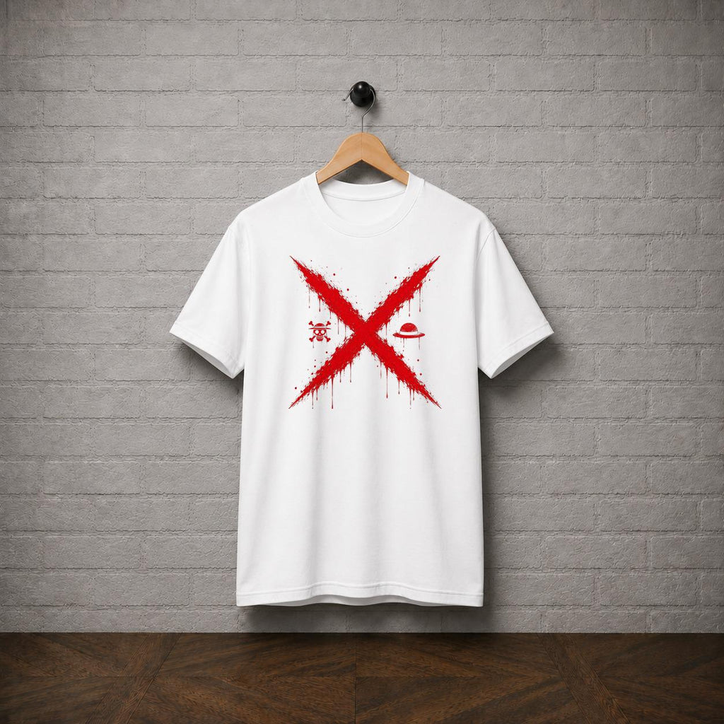 Luffy Scar T-Shirt, One Piece Anime Graphic Tee, Straw Hat Pirate Streetwear