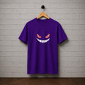 Gengar Ghost Face T-Shirt, Minimalist Anime Gamer Tee