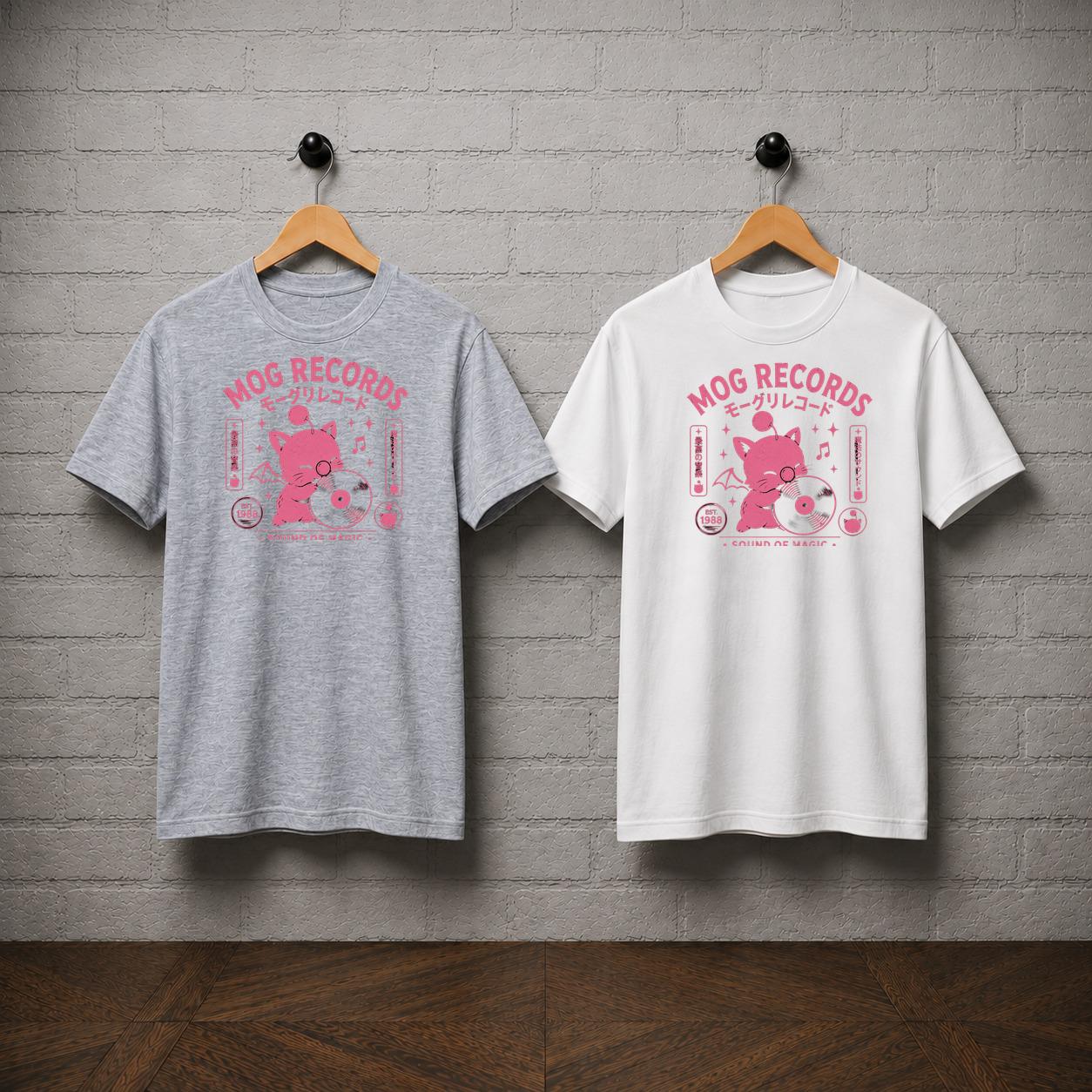 Mog Records T-Shirt, Moogle Final Fantasy Retro JRPG Music Tee