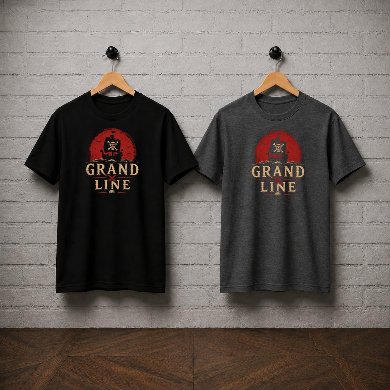 Grand Line T-Shirt, One Piece Shirt, Straw Hat Pirates Anime Tee, Pirate Ship Manga Graphic Shirt