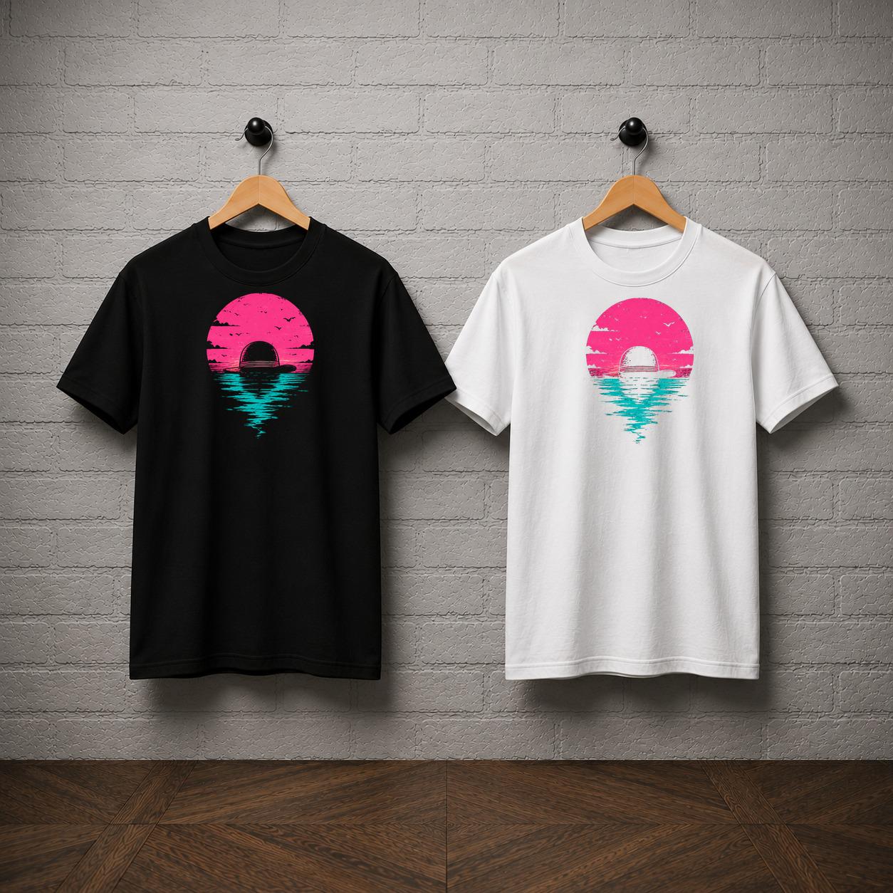 One Piece Straw Hat Sunset Graphic T-Shirt, Anime Manga Tee