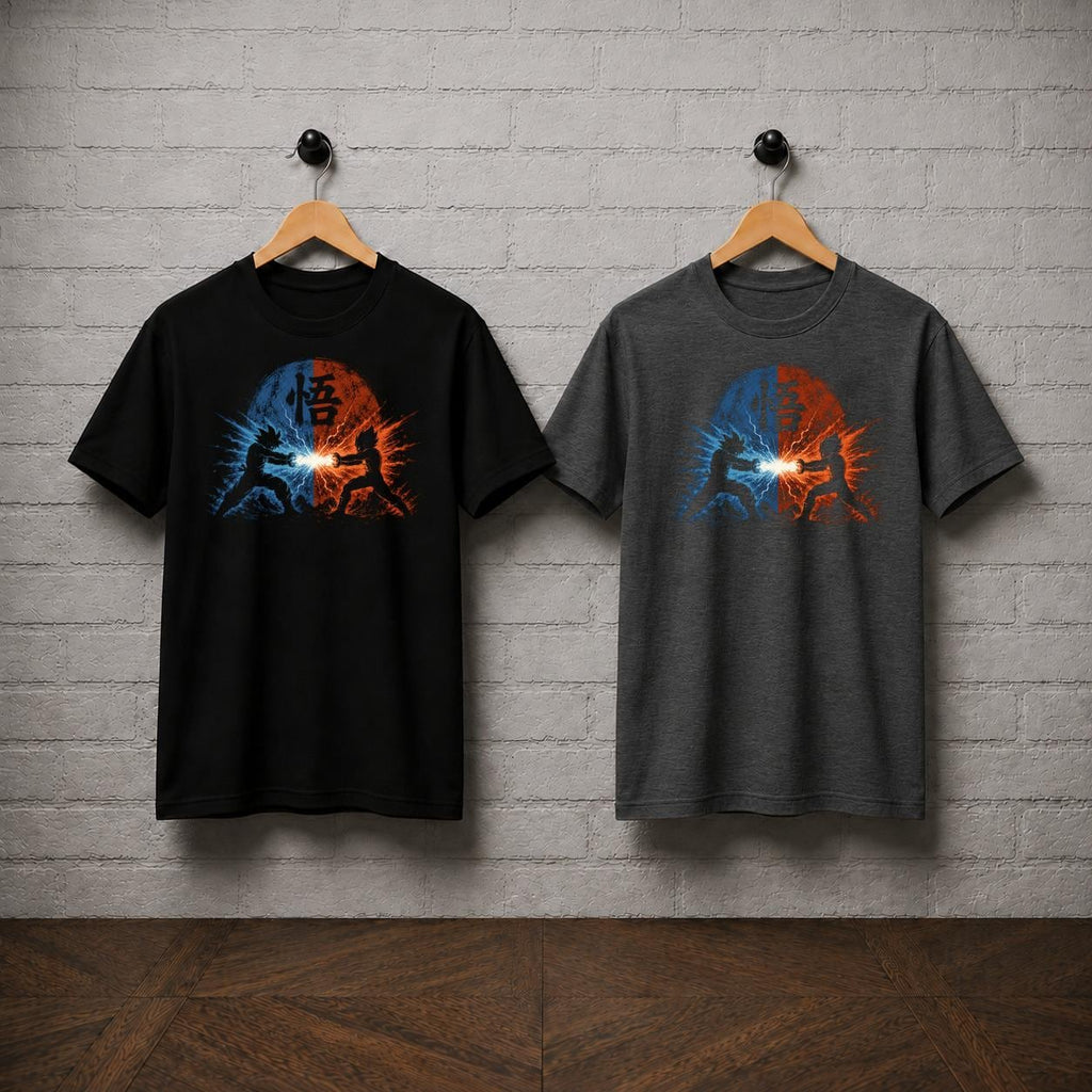 Goku vs Vegeta T-Shirt, Dragon Ball Z Shirt, Saiyan Beam Clash Anime Tee, DBZ Battle Manga Graphic Shirt