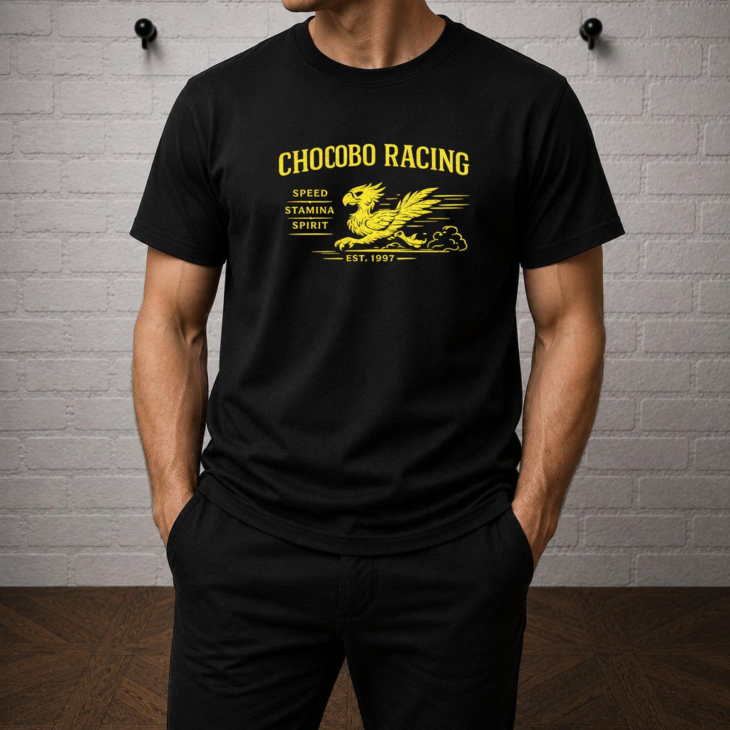 Chocobo Racing T-Shirt, Final Fantasy Inspired Retro Gaming Tee