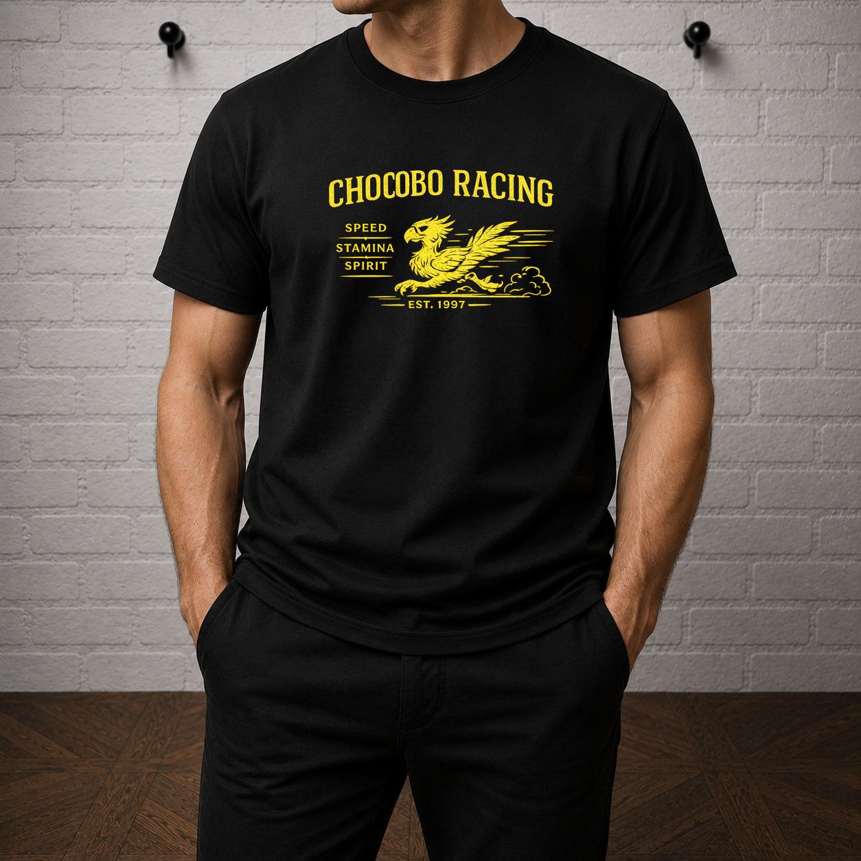 Chocobo Racing T-Shirt, Final Fantasy Inspired Retro Gaming Tee