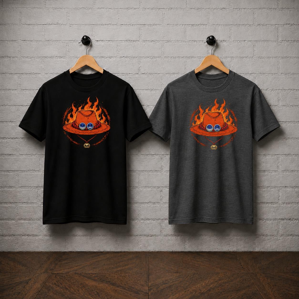 Ace Hat T-Shirt, One Piece Shirt, Portgas D Ace Anime Tee, Fire Fist Manga Graphic Shirt
